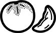 Makaton symbol for Orange (fruit)