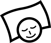 Makaton symbol for 'sleep'