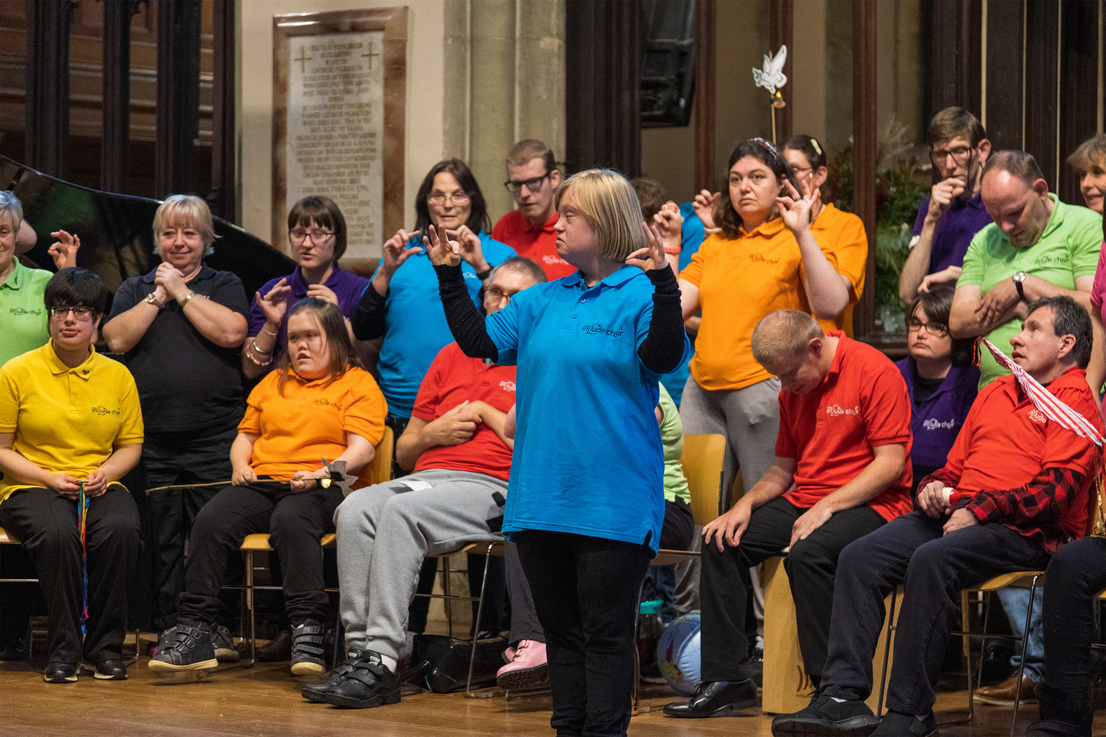 The Include Choir signing Peace