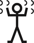 Makaton symbol for To Play